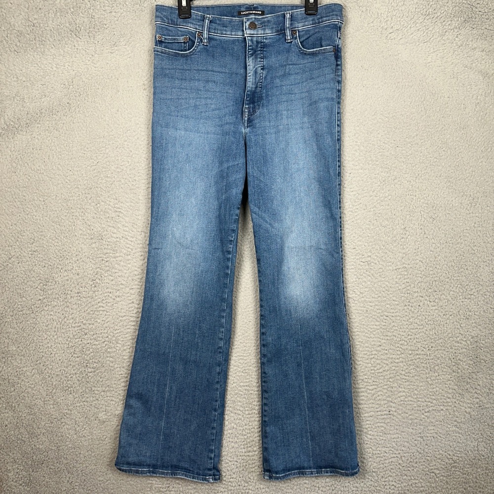 Lucky Brand Jeans Women 5 33-35 Uni High Rise Boot Blue Distressed Stretch Denim